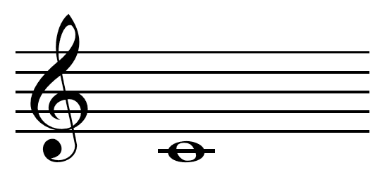 Middle c: This note is played on trumpet in an open position with no valves being pressed down. It produces a natural sound