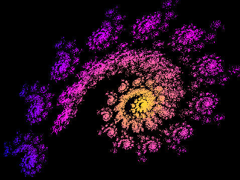 Fractals emulate nature and here is one showing not just a spiral, but spirals within spirals. The conflict of opposites does not end in just an old merry go round repetition.