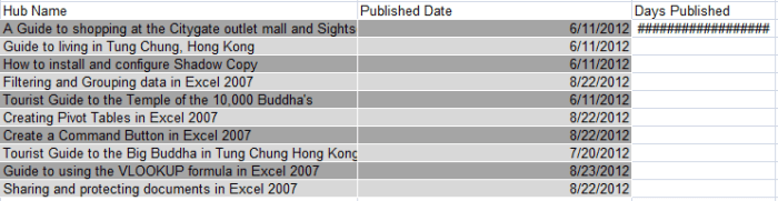 The results of using TODAY() in a formula will display as ##### until formated as a number in Excel 2007.