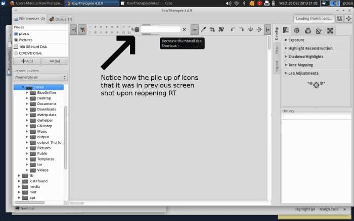 Depending in the window sizing and what side panels are hidden - different buttons will pile up on each other!