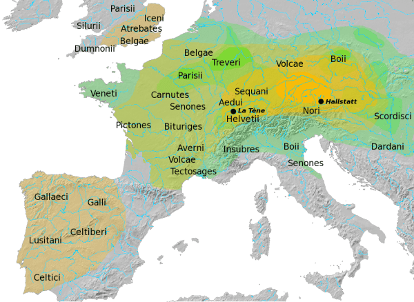 The peak of the Celtic Hallstatt and La Tene cultures in central Europe during the Iron Age.