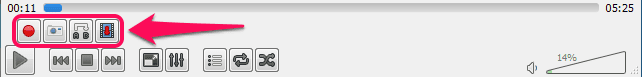 Once the Advanced Controls have been enabled recording toggles will then appear just above the play mode buttons.
