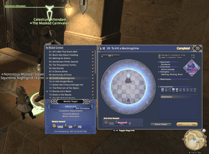 Carnivale Weekly Advanced.