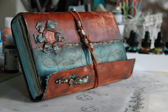 If you want to add imagination and creativity to your journal, the front cover is the place to do it!