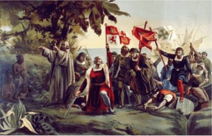 Source 6: Dióscoro Teófilo Puebla Tolín - The First Landing of Christopher Columbus in America (1862)