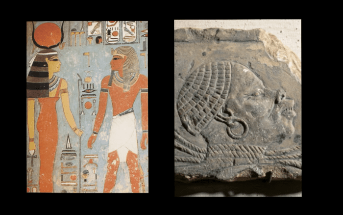 An Ancient Egyptian relief of a Nubian prisoner.housed in the St. Lewis Art Museum. Compared to how they depicted the Egyptians and the Nubians, we can see a clear difference between the two.