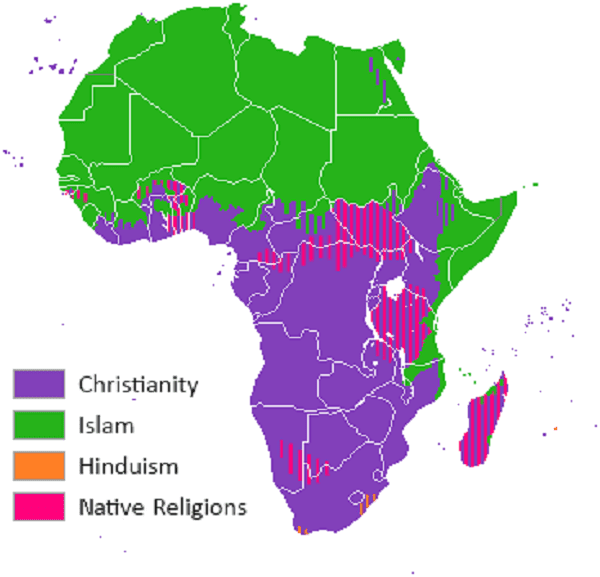 Religious boundaries aren't generally as hard as might be portrayed, since there is always significant undertones of African indigenous religions which influence Christianity and Islam.