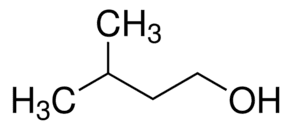The molecular structure of isoamyl acetate, the chemical responsible for the order and flavor banana.