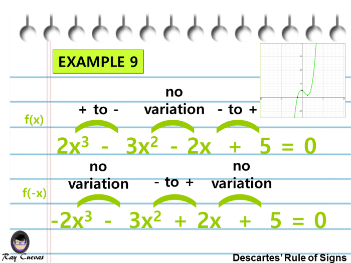 How to Use Descartes' Rule of Signs (With Examples) Owlcation