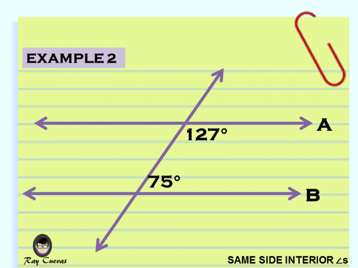 Same Side Interior Angles Theorem Proof And Examples Owlcation