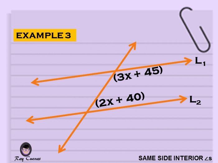 Same Side Interior Angles Theorem Proof And Examples Owlcation