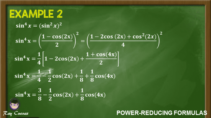 Example 2: Rewriting a Sine Equation to the Fourth Power Using the Power-Reducing Identities