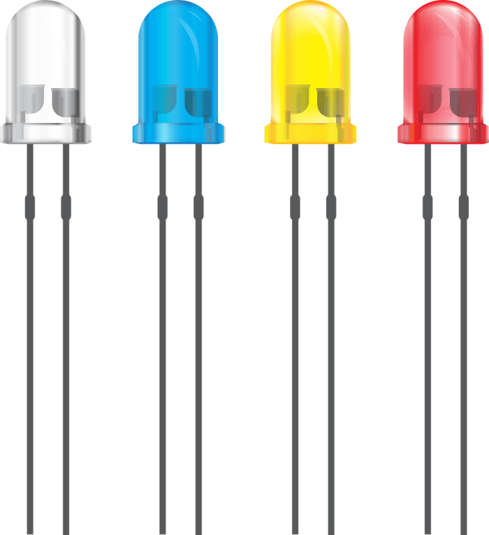 LED's can be purchased for wiring into your own electronic device panels.