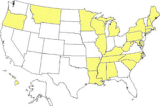 Map of swing states in the 1980 presidential election; Even New York and Illinois, now deep blue Democrat strongholds, were swing states.