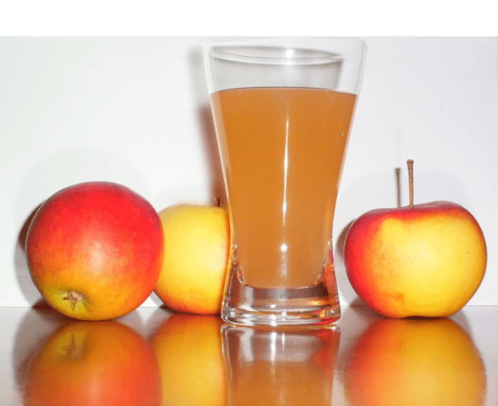 Eight ounces of apple cider or apple juice places the average man or woman close to or over the recommended AHA amount for daily sugar intake.