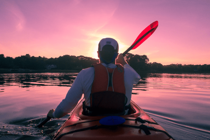 This is where you want to be, but sometimes getting your kayak down to the water can be a challenge.