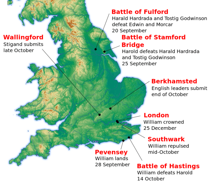 Timeline 1066. The battle on Caldbec Hill preceded two more that year. The first on the Southwark end of London Bridge cost William dear, (could have cost more if news of his defeat had spread). The other, unconfirmed, he won in the City of London