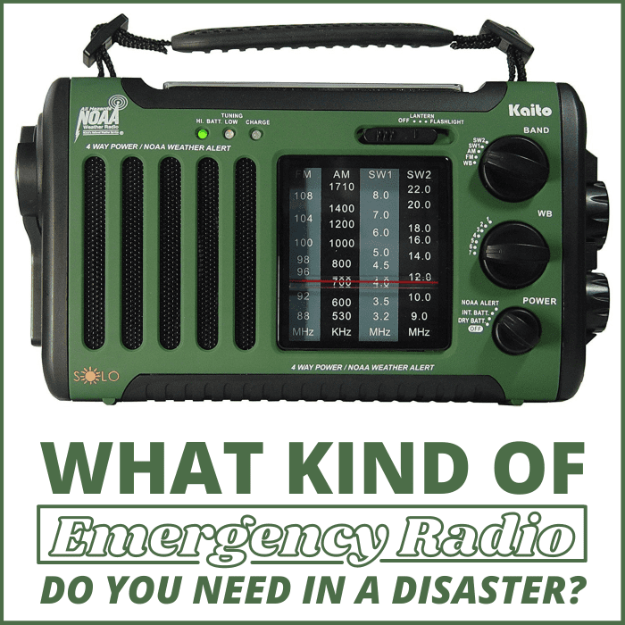 Una manovella a mano o a batteria radio di emergenza potrebbe aiutare a mantenere voi e il vostro informati e pronti ad agire durante una situazione di disastro. 