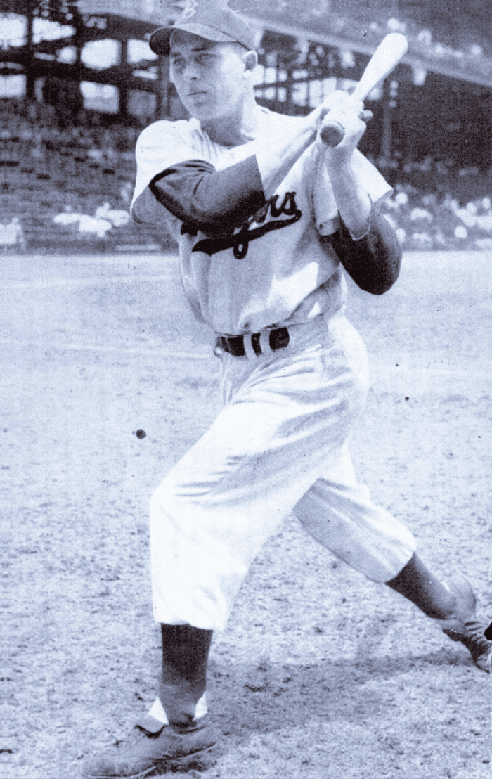 Dodgers infielder Gil Hodges teamed up with outfielder Duke Snider for more than 600 home runs during the 1950s.