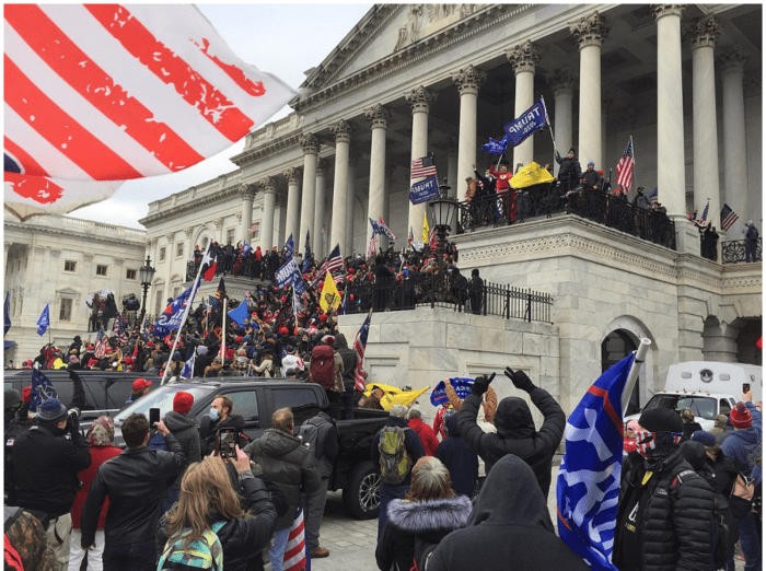 The storming of the Capitol may well be likened to the storming of the Bastille on July , 14th, 1789. Grievances are running high.