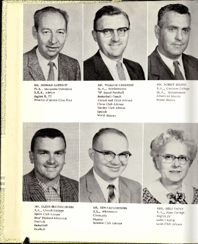 Mr. Braunschweig bottom left and Mrs. Faust bottom right
