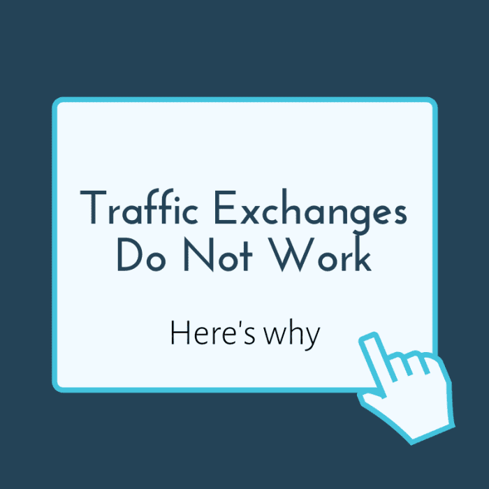 Traffic exchange websites do not work how you want them to, and they should be avoided.