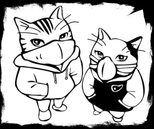 “George, it’s got to be you making our cat parents sneeze!” “Seriously, Henry, I thought you just passed gas!”