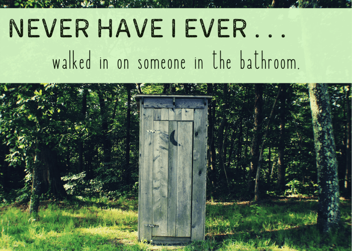 It's always the one time when you forget to  knock.