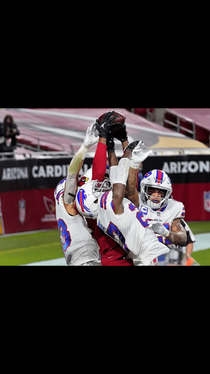 DeAndre Hopkins proves his elite status as he catches a game winning Hail Mary over three Buffalo defenders.