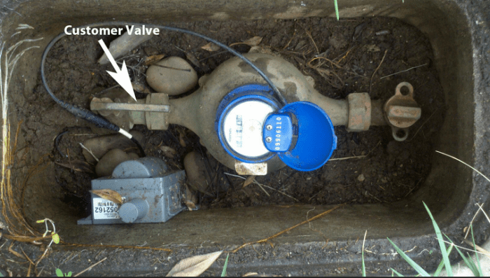 Shutting off either of these two valves will stop the flow of water to your home.