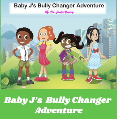 Baby J’s friend Mona is bullied. Baby J is brave and stands up to Mona’s bully. She teaches the bully about treating others fairly and with respect.