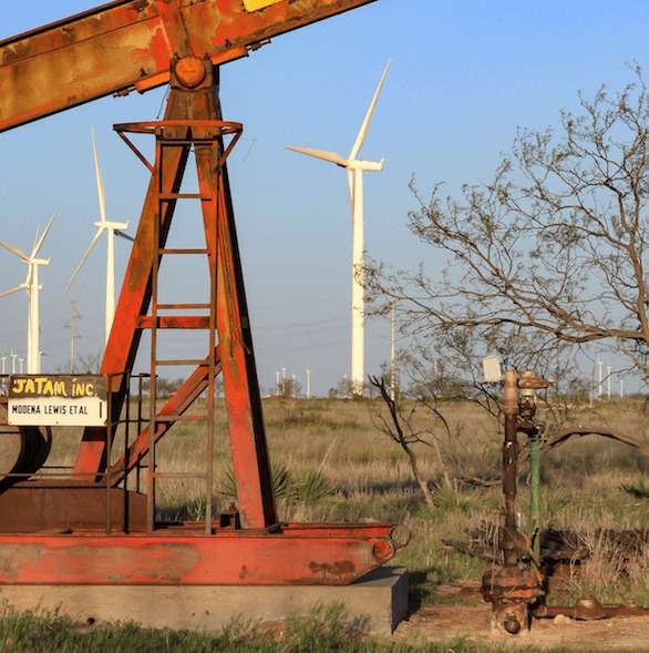 Non producing oil wells, such as this one, may be able to converted into low temperature geothermal wells that power turbines that generate electricity.