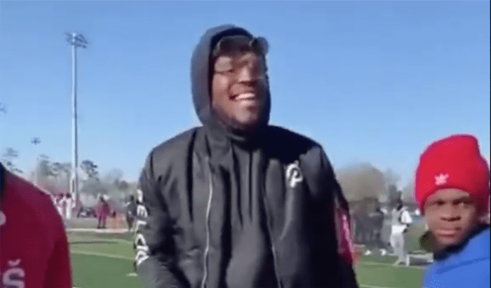 During a 7v7 tournament held at a camp ran by current free agent QB Cam Newton one of the kids there trash talked Cam Newton.