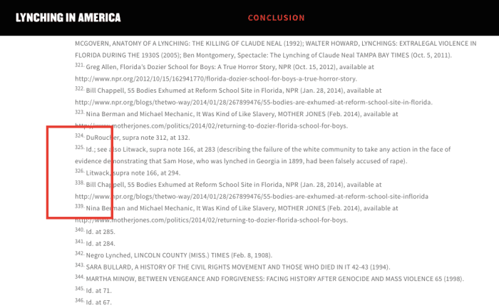 The Case of the Disappearing Citations. The Equal Justice Initiative publishes inflammatory, divisive rhetoric.