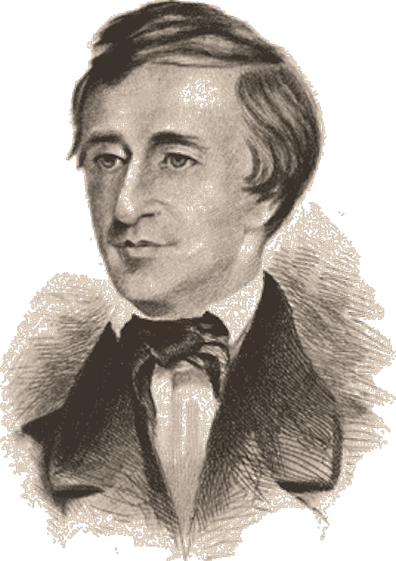 Henry David Thoreau - "...it represents Henry just as he was in that summer...", said Eben J. Loomis of this 1854 portrait of Thoreau (by Samuel Worcester Rowse)