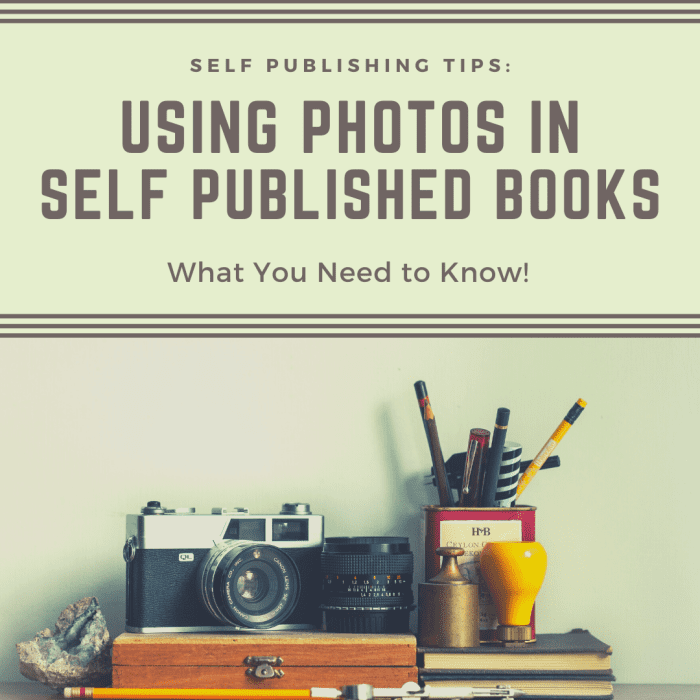 Understand the legal and technical issues for using photos in self published books