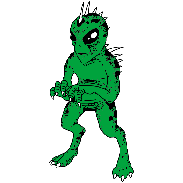 An artist's rendition  based on witness Chupacabra sightings. 