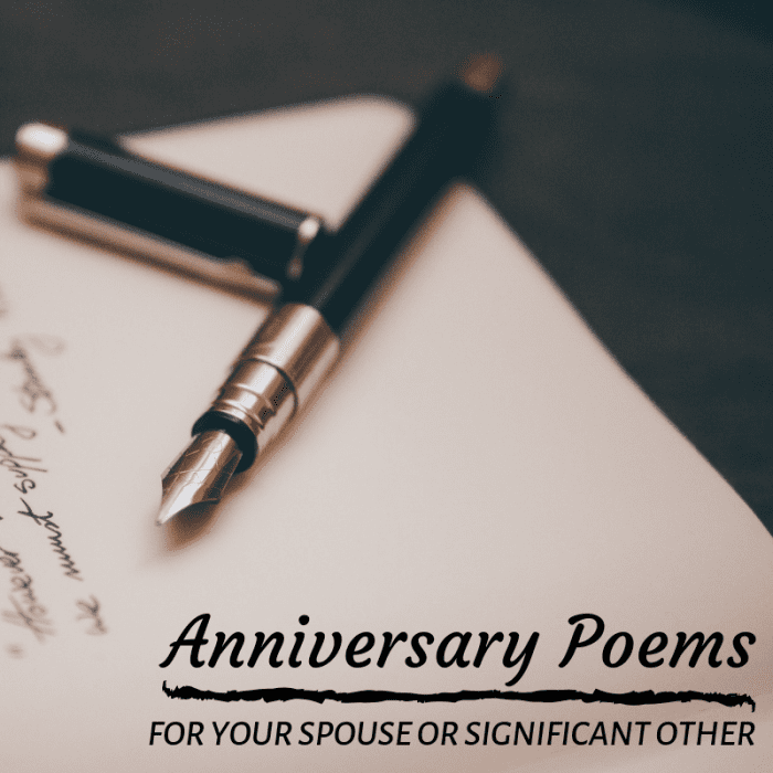 Composing an original poem or sharing an existing piece of prose you connect with is a great way to express your love on your anniversary.