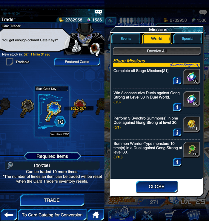 "YuGiOh! Duel Links" Gate Keys Guide LevelSkip