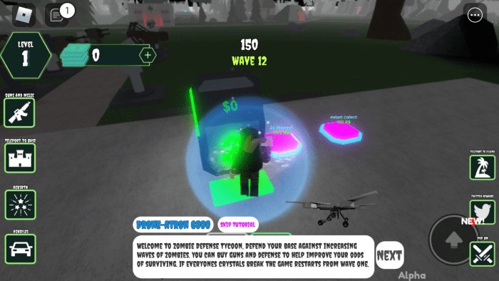In a game like ZoodStudios’s Zombie Defense Tycoon, weapons fit the theme and you’re gonna want them.