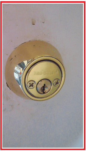 Don't make it easier for the crooks to break in by screwing together the deadbolt lock from the outside.