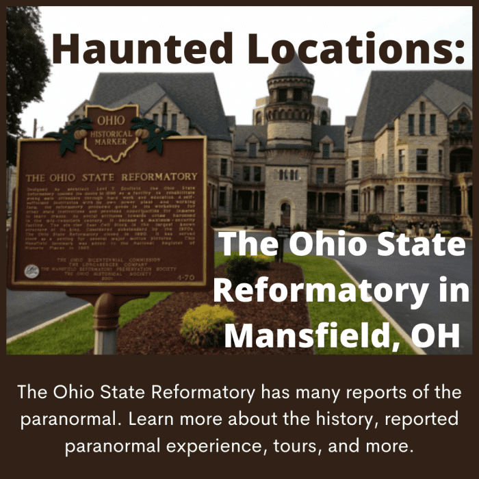 The Ohio State Reformatory has many reports of the paranormal. Learn more about the history, reported paranormal experience, tours, and more.