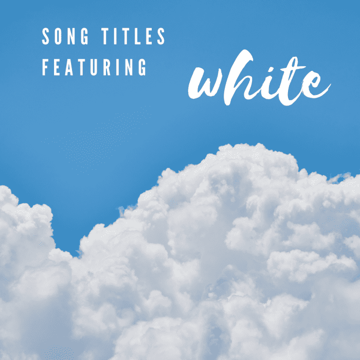 Celebrate the beauty of the color white with a playlist of pop, rock, and country songs about a color typically associated with purity, innocence