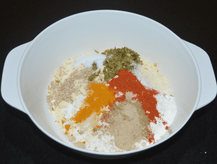 Step 2: Add all the ingredients as per instructions to a mixing bowl. Also, add the paste from step 1.