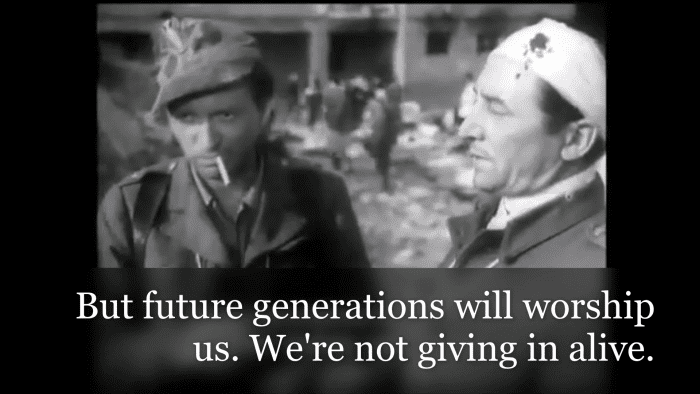 Ale będą nas czcić przyszłe pokolenia | But future generations will worship us, Home Army about losing Mokotów and Warsaw city center to Nazis — Andrzej Wajda, Kanał, a movie.