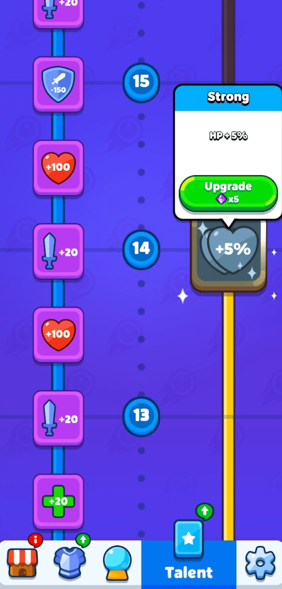 Accessible via the talents button that looks like a card with a star on it on the main menu of the game.