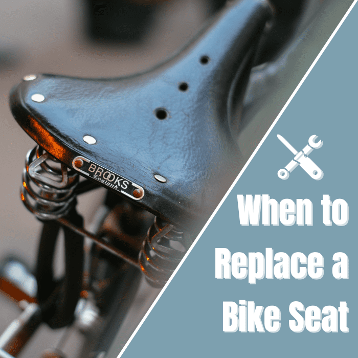 Figure out when to replace your bike seat to prevent damaging your body and bicycle!