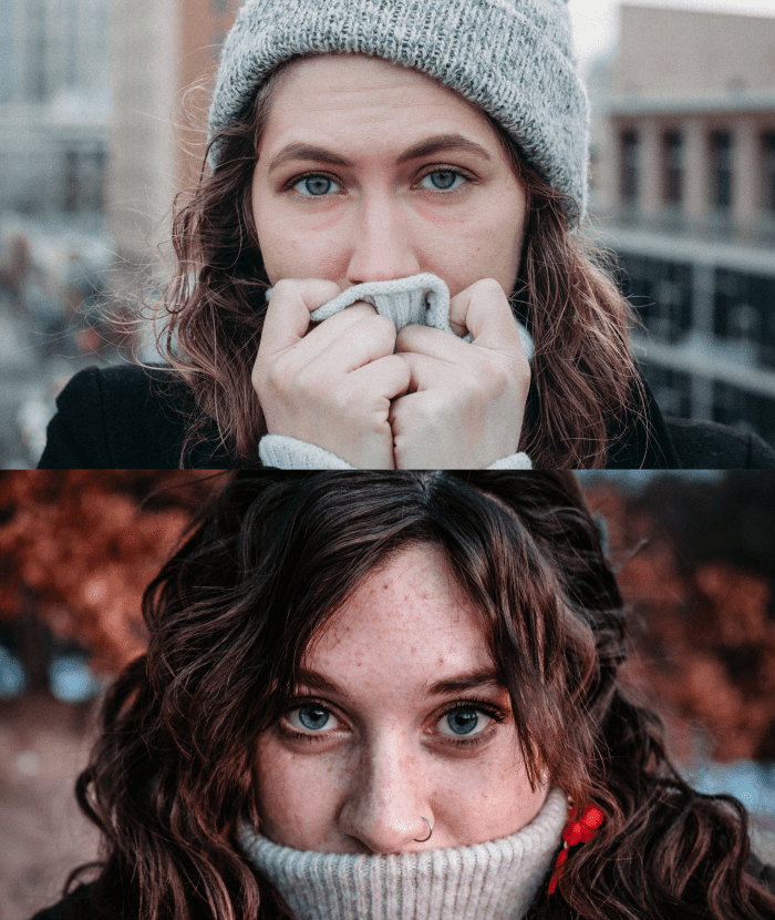 Don't forget to look for context clues. She might be cold, she might be scared, or she might be flirting... it depends on the situation.