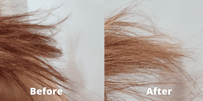 From my subjective point of view, after the straightening treatment, my hair is one tone lighter and appears a little bit less fragile and silkier.