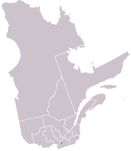 Map location of Montreal, Quebec, Canada